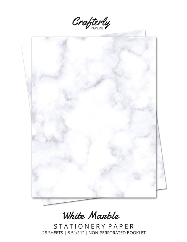 Couverture_White Marble Stationery Paper