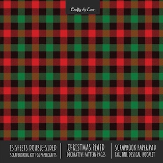 Couverture_Christmas Plaid Scrapbook Paper Pad 8x8 Scrapbooking Kit for Cardmaking Gifts, DIY Crafts, Printmaking, Papercrafts, Holiday Decorative Pattern Pages