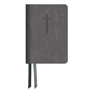 Front cover_LSB Portable Paragraph Reference, Pewter Sword Paste-Down Faux Leather, Red Letter, Indexed