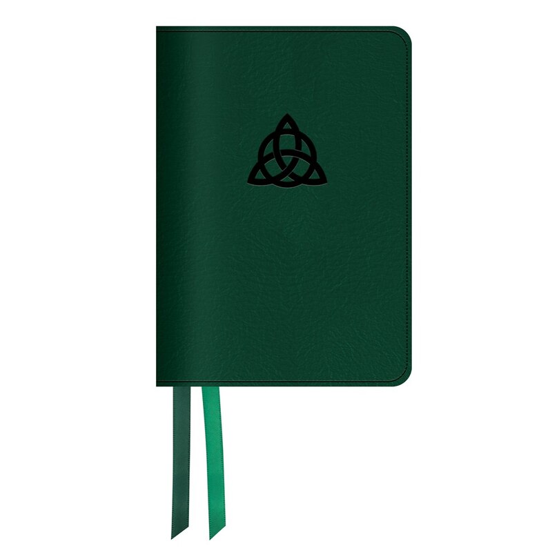 Couverture_LSB Portable Paragraph Reference, Green Trinity Knot Paste-Down Faux Leather, Red Letter