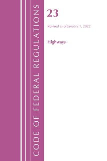 Front cover_Code of Federal Regulations, Title 23 Highways, 2022