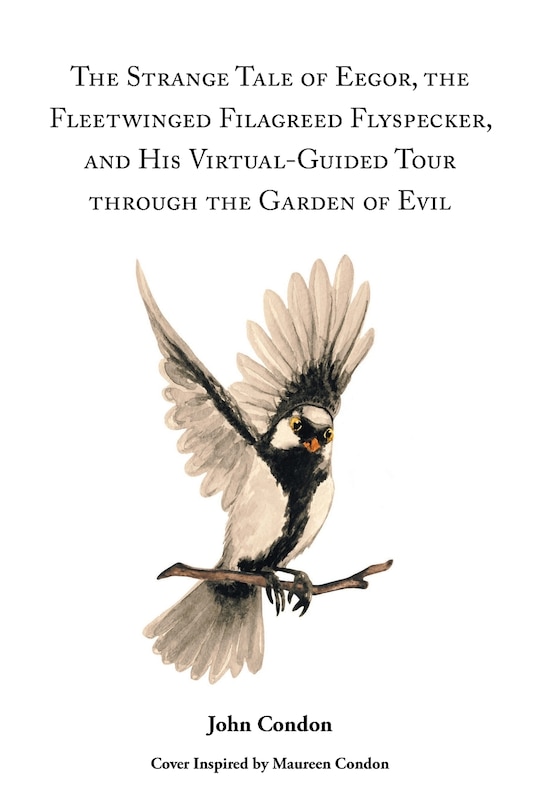 Front cover_The Strange Tale of Eegor, The Fleetwinged Filagreed Flyspecker, and His Virtual-Guided Tour through the Garden of Evil