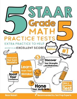 Couverture_5 STAAR Grade 5 Math Practice Tests