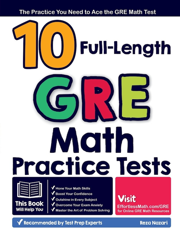 Front cover_10 Full Length GRE Math Practice Tests