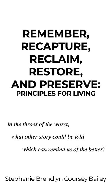 Couverture_Remember, Recapture, Reclaim, Restore, and Preserve