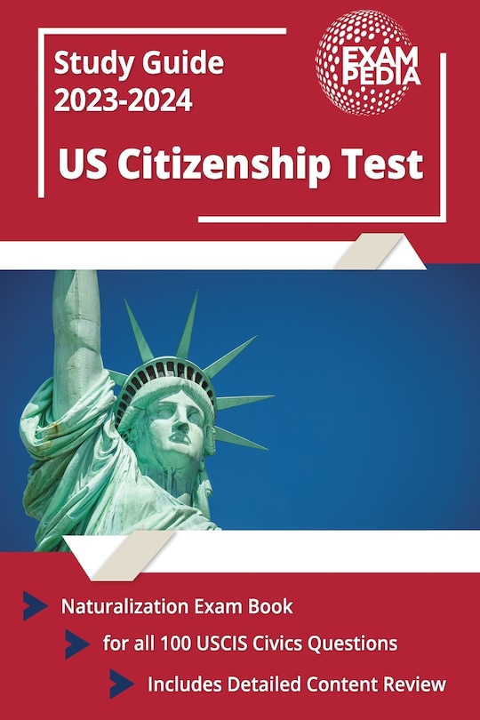 Front cover_US Citizenship Test Study Guide 2023 and 2024