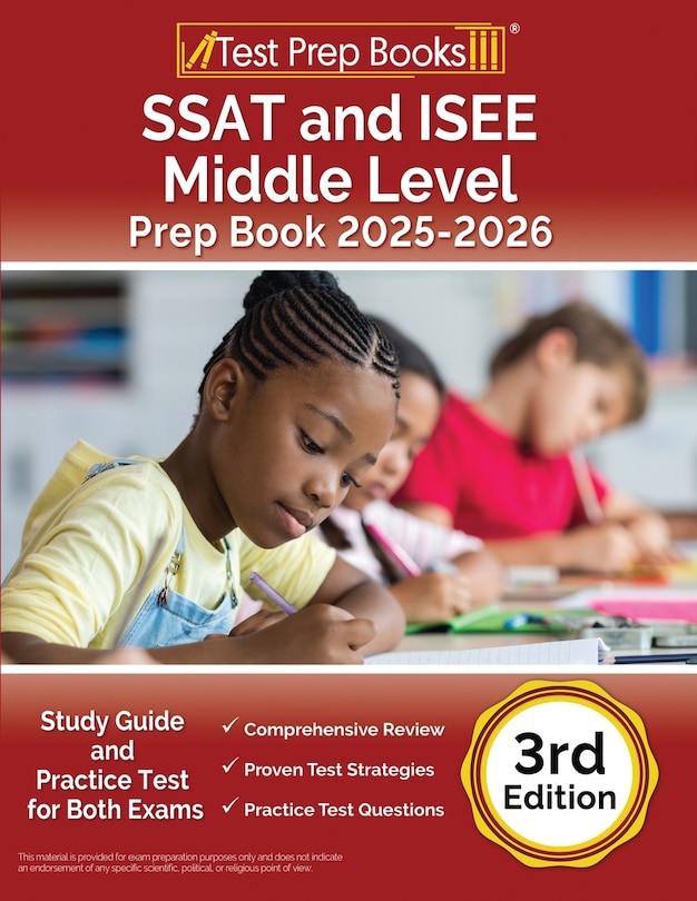 Front cover_SSAT and ISEE Middle Level Prep Book 2025-2026