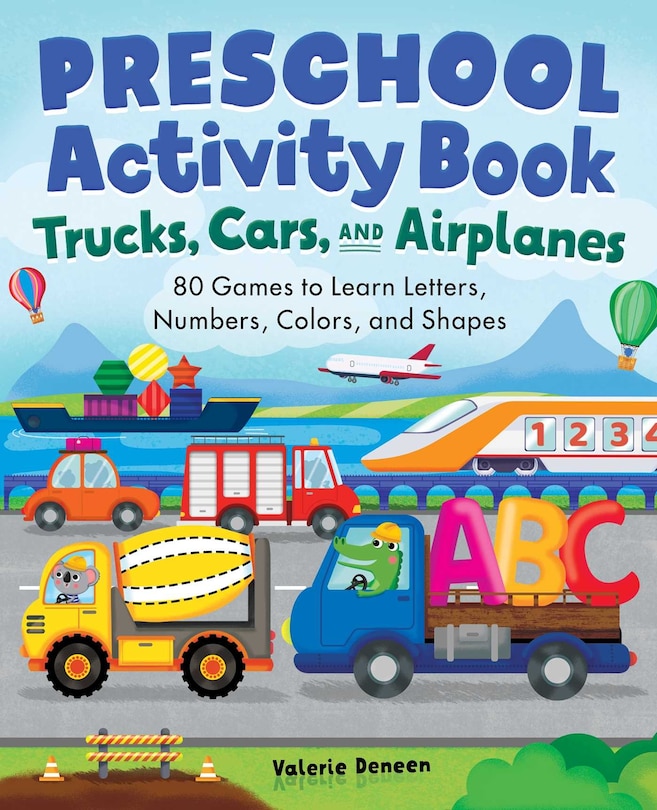 Couverture_Preschool Activity Book Trucks, Cars, And Airplanes