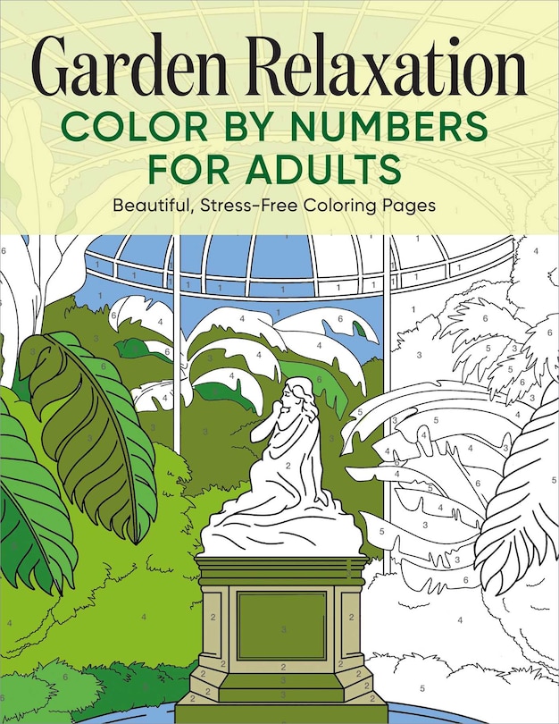 Front cover_Garden Relaxation Color By Numbers For Adults