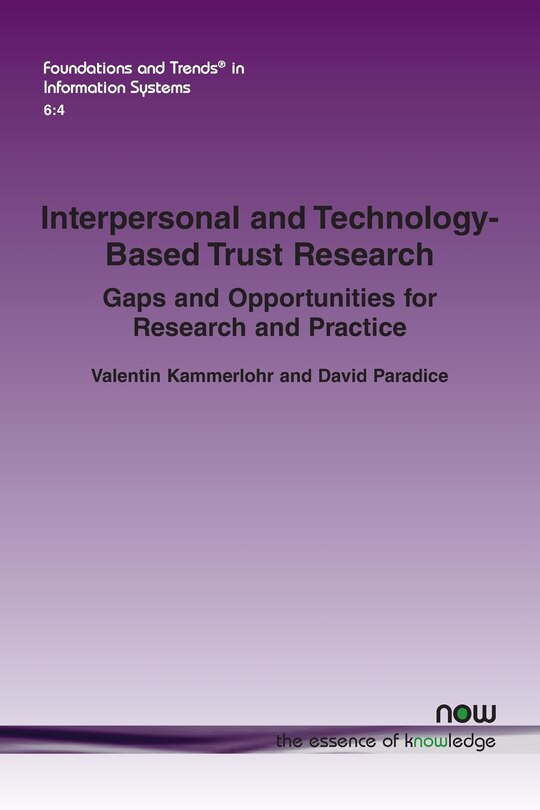 Couverture_Interpersonal and Technology-Based Trust Research
