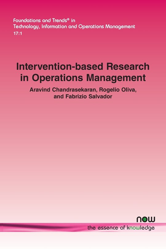 Front cover_Intervention-based Research in Operations Management
