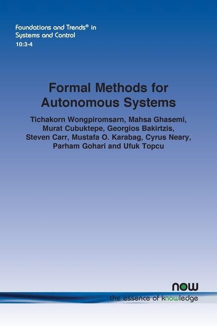 Front cover_Formal Methods for Autonomous Systems