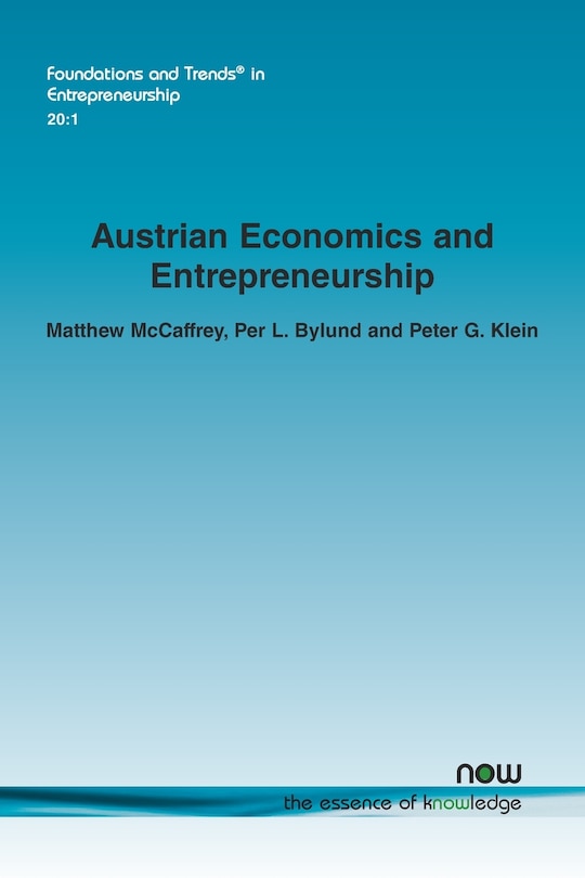 Front cover_Austrian Economics and Entrepreneurship