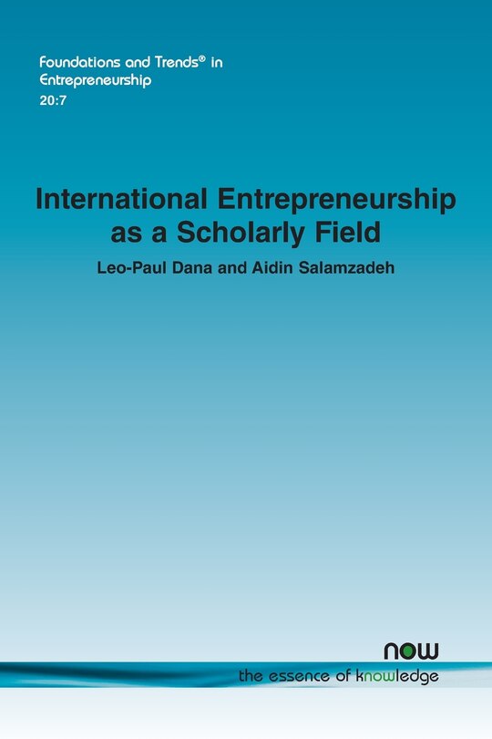 Front cover_International Entrepreneurship as a Scholarly Field