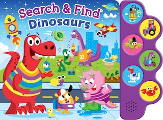 Front cover_Search & Find: Dinosaurs (6-Button Sound Book)