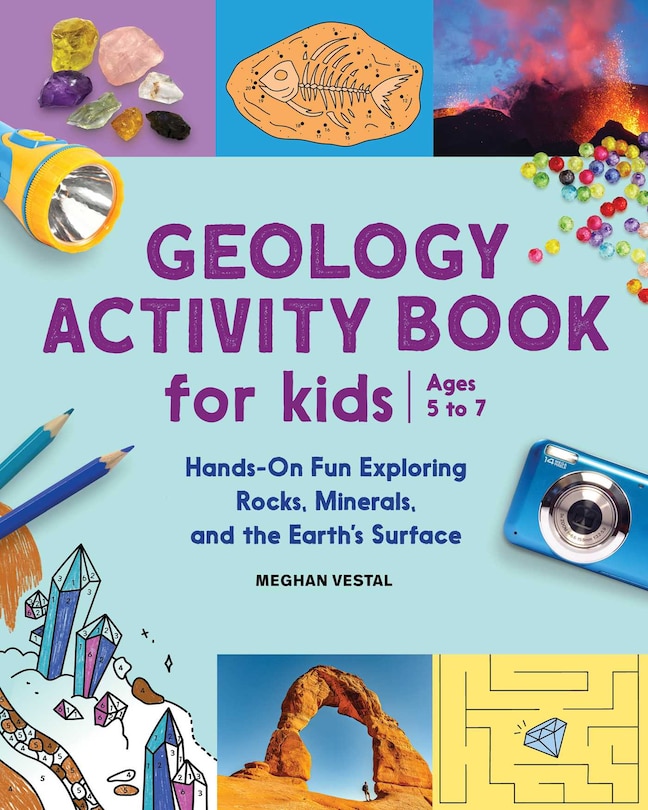 Front cover_Geology Activity Book For Kids
