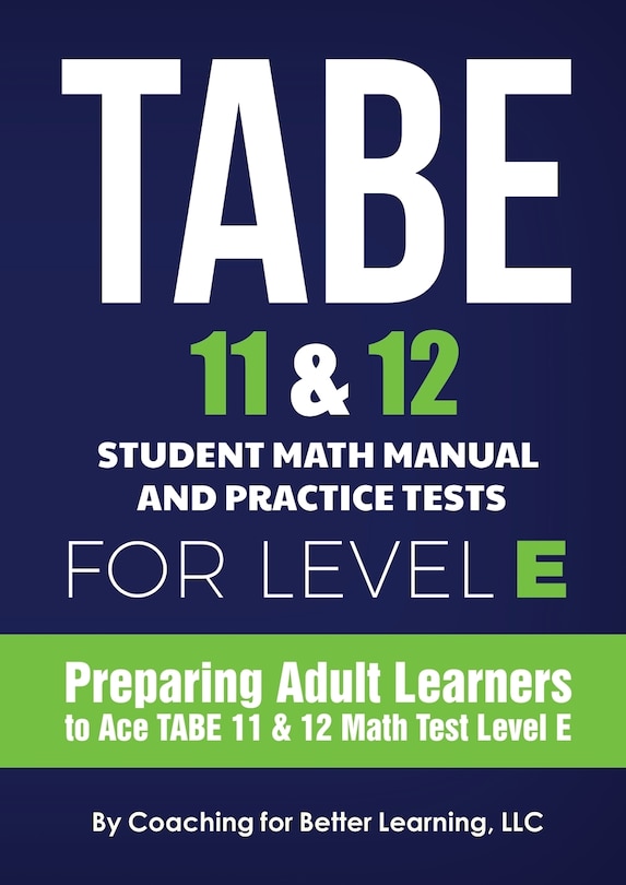Couverture_TABE 11 and 12 Student Math Manual and Practice Tests for Level E