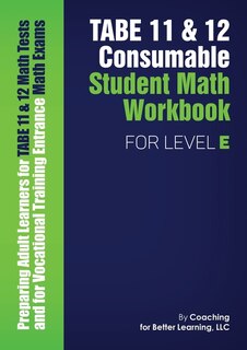 Couverture_TABE 11 and 12 Consumable Student Math Workbook for Level E