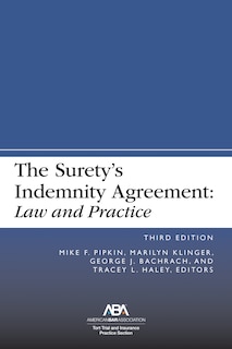 Front cover_The Surety's Indemnity Agreement