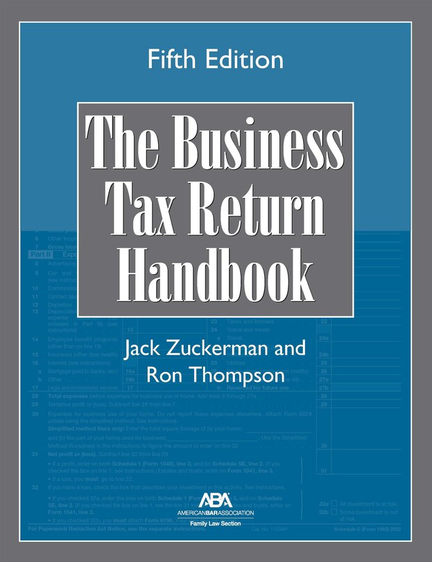Couverture_The Business Tax Return Handbook, Fifth Edition