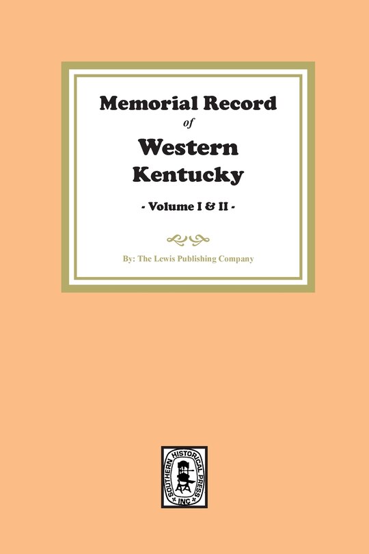 Couverture_Memorial Record of Western Kentucky, Volumes 1 and 2
