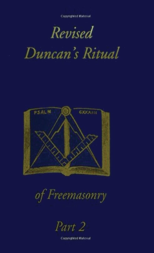 Couverture_Revised Duncan's Ritual Of Freemasonry Part 2 (Revised) Hardcover
