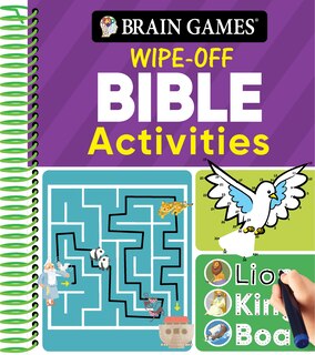 Front cover_Brain Games Wipe-Off - Bible Activities (for Kids Ages 3-6)