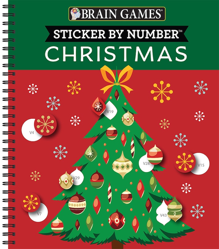 Couverture_Brain Games - Sticker by Number: Christmas (28 Images to Sticker - Christmas Tree Cover)
