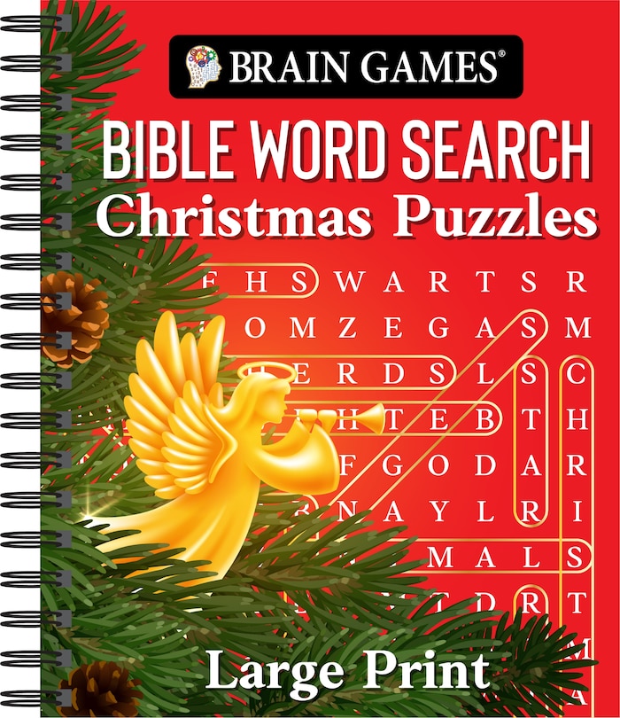 Front cover_Brain Games - Bible Word Search: Christmas Puzzles - Large Print