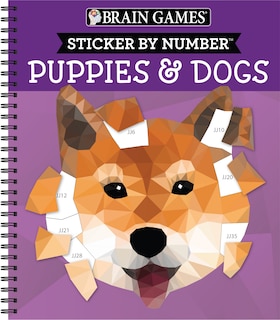 Front cover_Brain Games - Sticker by Number: Puppies & Dogs - 2 Books in 1 (42 Images to Sticker)