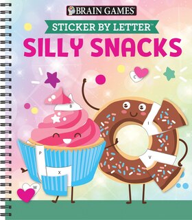 Front cover_Brain Games - Sticker by Letter: Silly Snacks