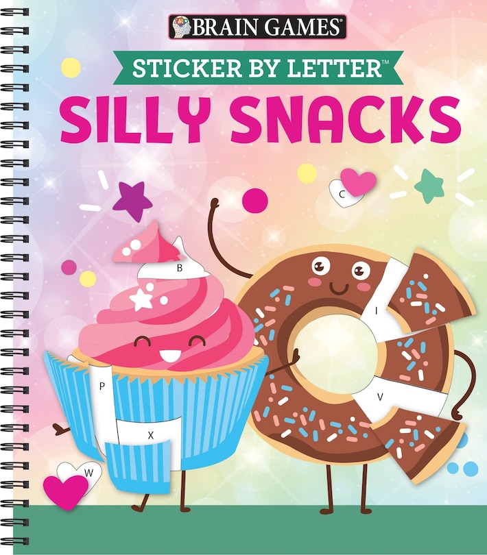 Front cover_Brain Games - Sticker by Letter: Silly Snacks