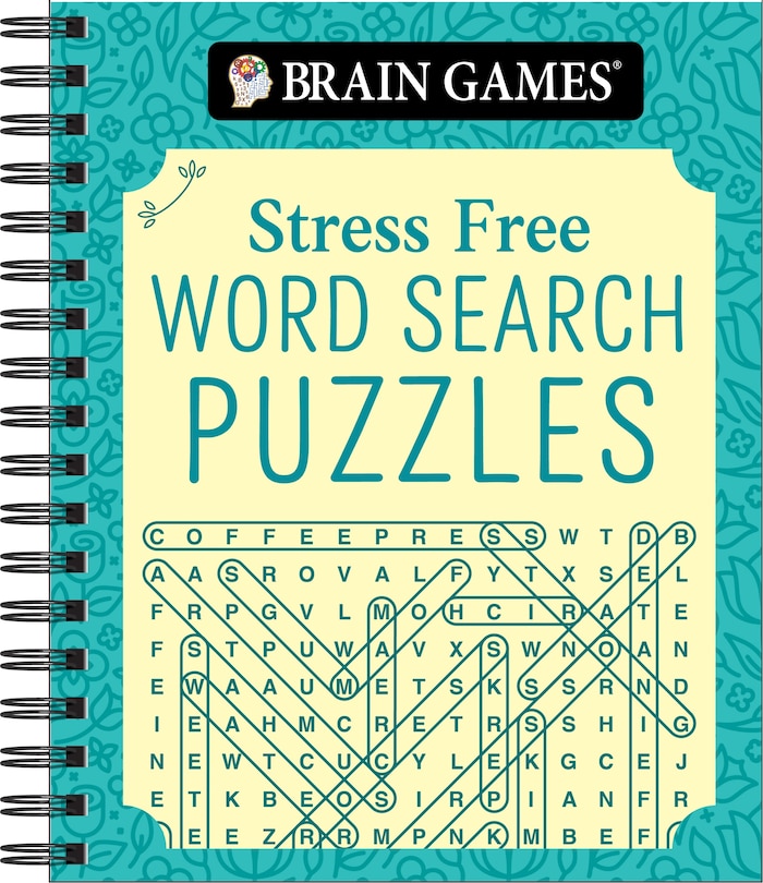 Front cover_Brain Games - Stress Free: Word Search Puzzles (320 Pages)