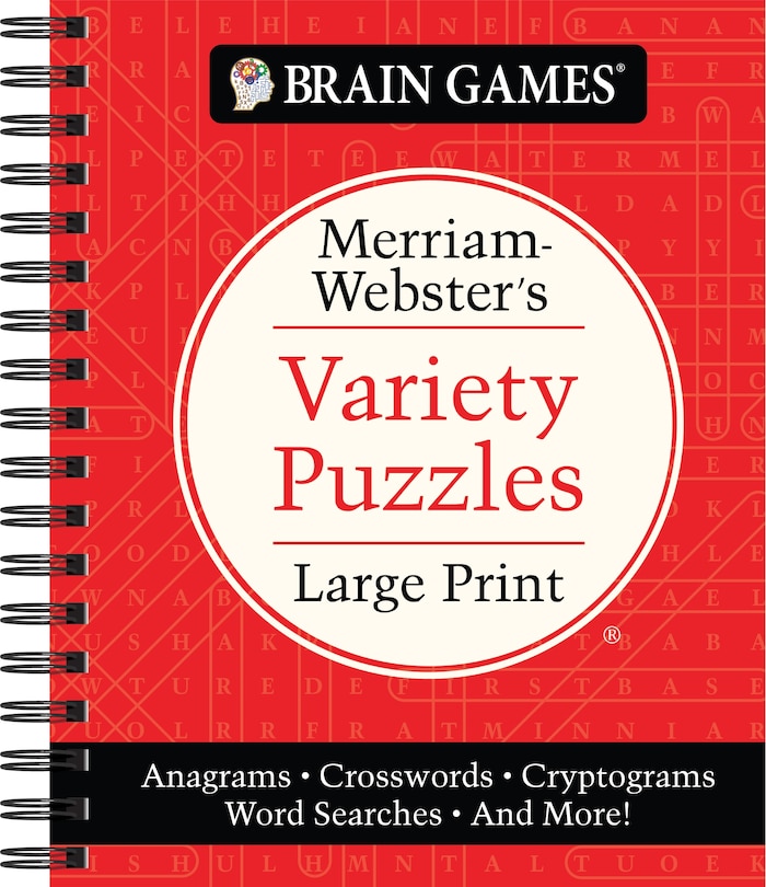 Front cover_Brain Games - Merriam-Webster's Variety Puzzles Large Print