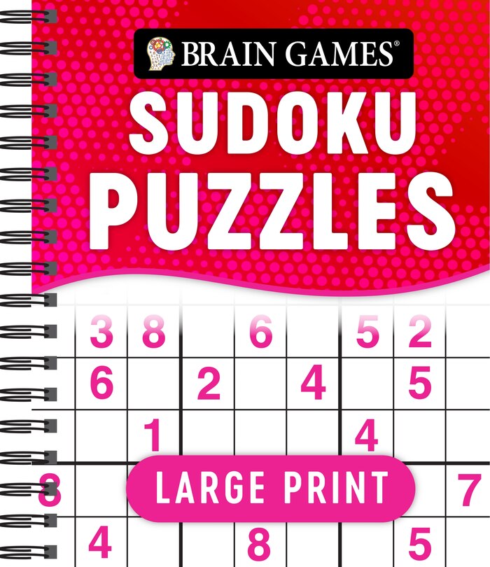 Front cover_Brain Games - Large Print Sudoku Puzzles (Swoosh)