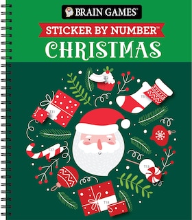 Couverture_Brain Games - Sticker by Number: Christmas (28 Images to Sticker - Santa Cover - Bind Up)