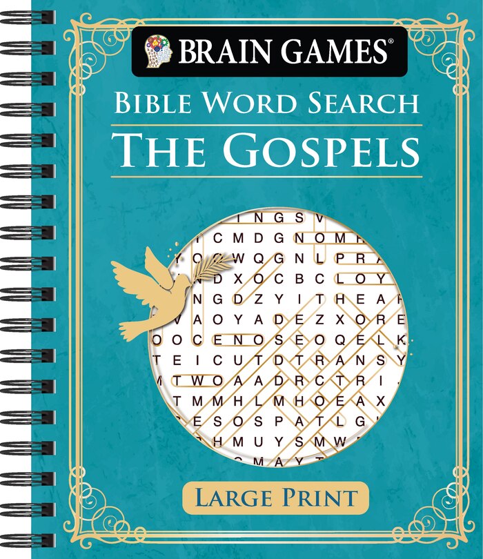 Front cover_Brain Games - Bible Word Search: The Gospels - Large Print