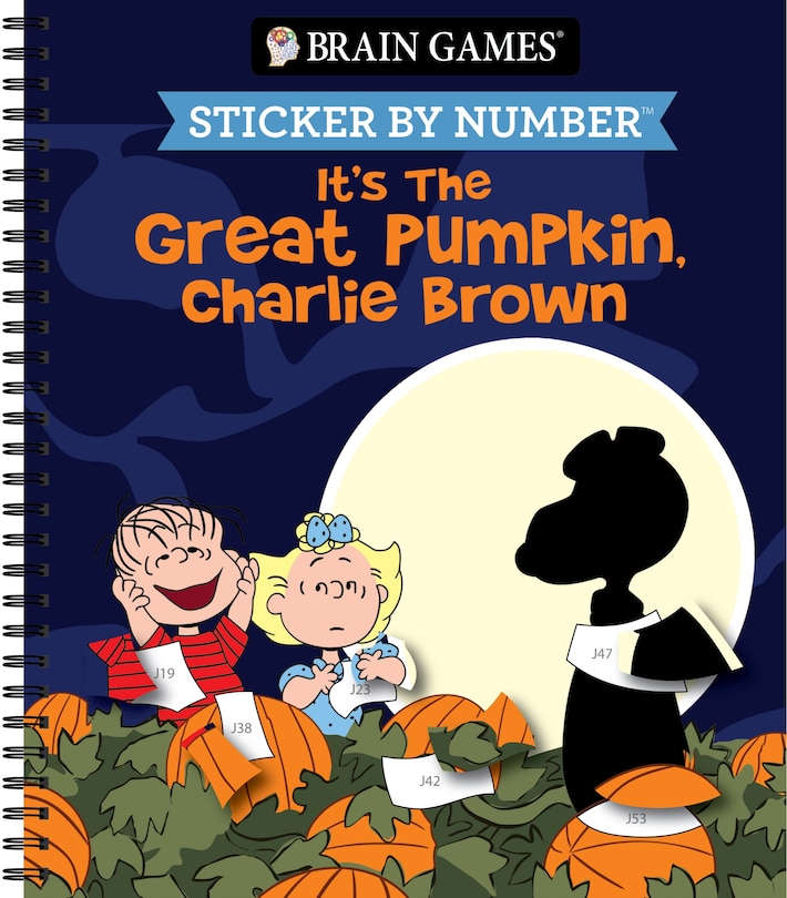 Front cover_Brain Games Sticker By Number: It's The Great Pumpkin, Charlie Brown