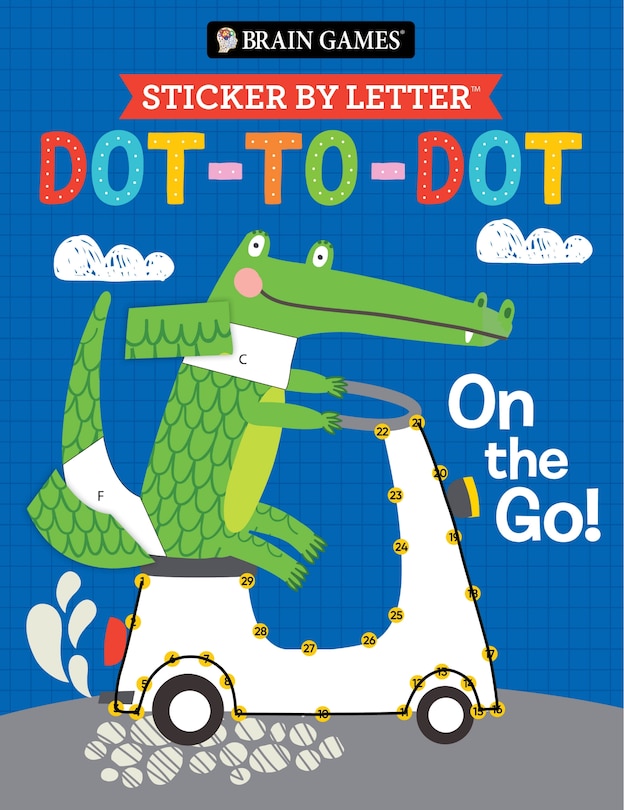 Front cover_Brain Games - Sticker by Letter - Dot-To-Dot: On the Go!