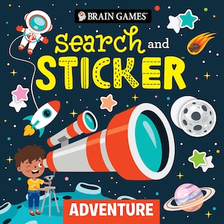 Front cover_Brain Games - Search and Sticker: Adventure (for Kids Ages 3-6)