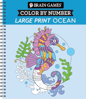 Couverture_Brain Games - Color by Number - Large Print: Ocean