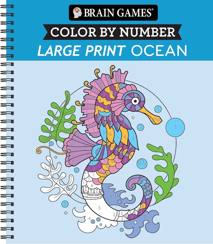 Couverture_Brain Games - Color by Number - Large Print: Ocean