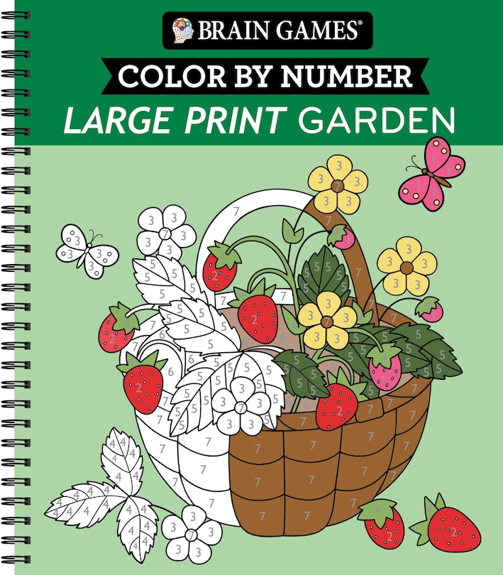 Couverture_Brain Games - Color by Number - Large Print: Garden