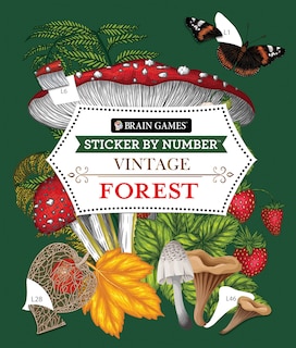Couverture_Brain Games - Sticker by Number - Vintage: Forest (28 Images to Sticker)