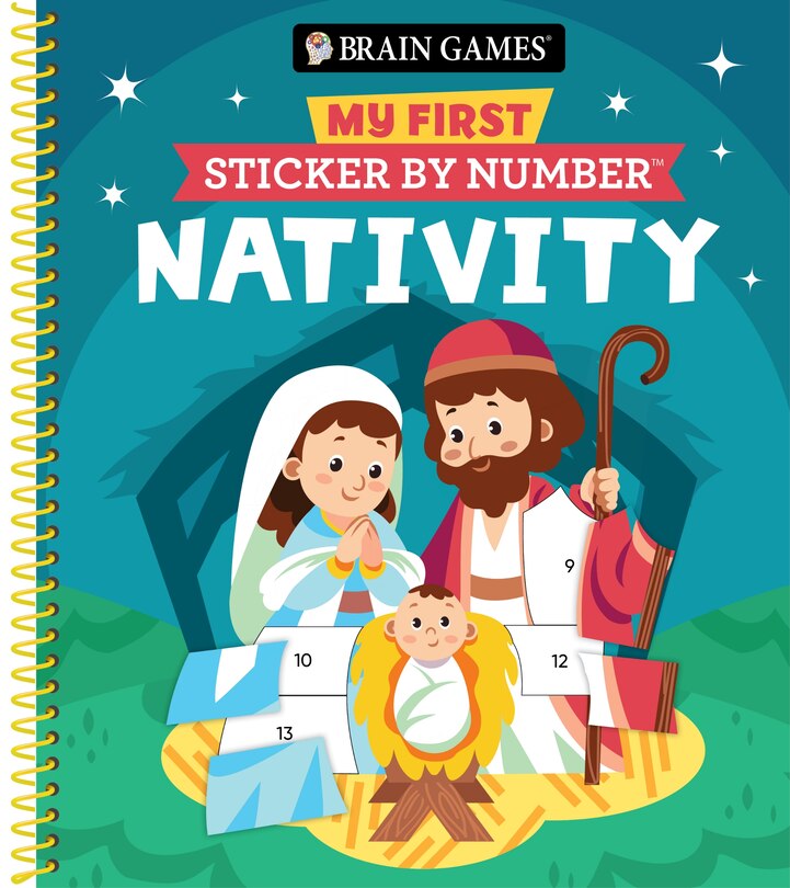 Front cover_Brain Games - My First Sticker by Number: Nativity - Includes the Story of Jesus's Birth