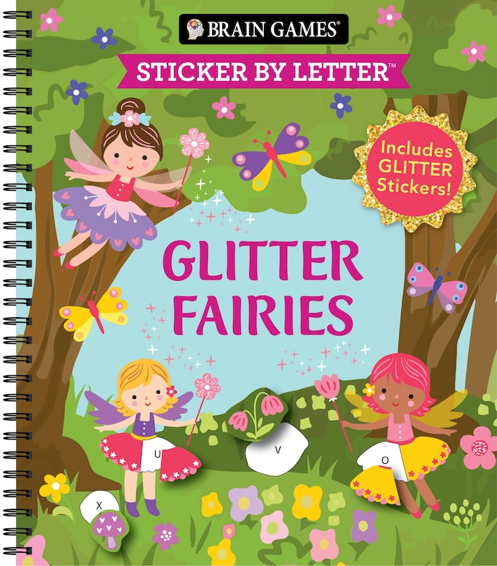 Front cover_Brain Games - Sticker by Letter: Glitter Fairies
