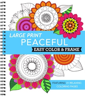 Couverture_Large Print Easy Color & Frame - Peaceful