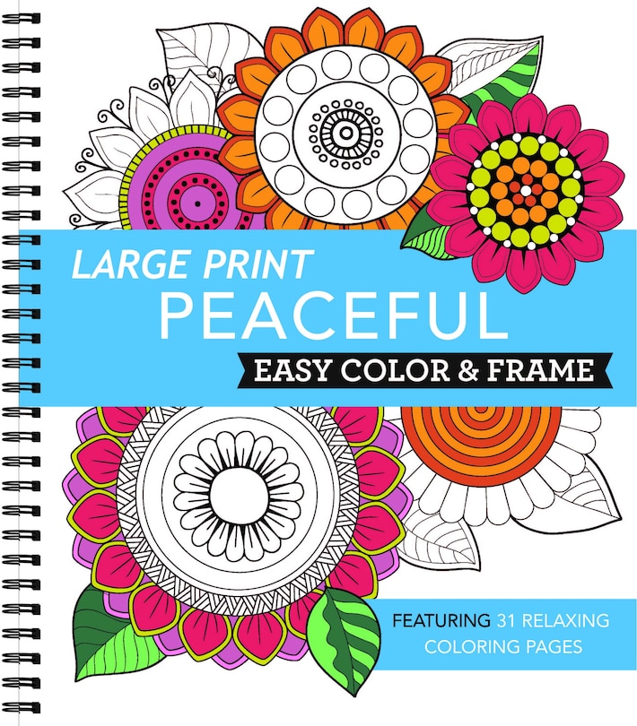 Couverture_Large Print Easy Color & Frame - Peaceful