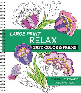 Couverture_Large Print Easy Color & Frame - Relax