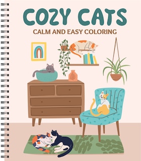 Front cover_Calm & Easy Coloring: Cozy Cats